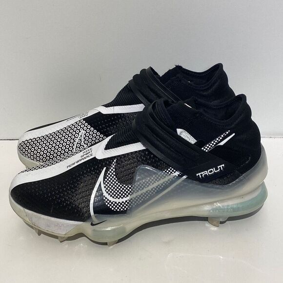 Nike Force Mens Shoes‎ Zoom Mike Trout 7 Baseball Cleats Black White Size 10.5 main image 6